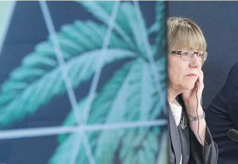  ?? ADRIAN WYLD / THE CANADIAN PRESS ?? Led by former Liberal minister Anne McLellan, the task force tackling legal marijuana has produced sensible recommenda­tions, John Ivison writes.