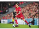  ?? The Associated Press ?? Darwin Núñez of Liverpool takes the ball downfield during the English League Cup soccer match between Liverpool and Derby County, at Anfield Stadium, Nov. 9.