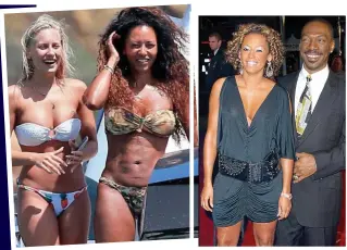  ??  ?? From left: Mel B with Stephen Belafonte in 2011. Above left: with nanny Lorraine Gilles. Above right: with actor Eddie Murphy