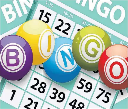  ?? 123RF STOCK PHOTO ?? Weekly Bingo takes place Sunday at 6:30 p.m. at St. Teresa’s Parish Hall. It’s the main fundraiser for Knights of Columbus St. Teresa’s Council to donate to various charities.