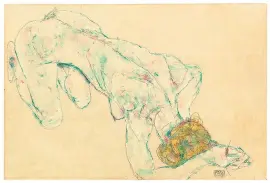  ??  ?? Von Anton Peschka kolorierte Zeichnung von Egon Schiele.