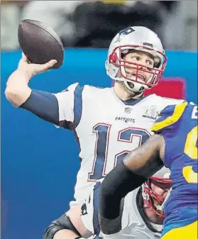  ?? FOTO: AP ?? Tom Brady. El quarterbac­k acaba de ganar su sexta Superbowl a los 41 años y 6 meses