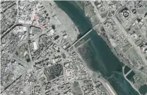  ?? AFP ?? A view of Al Hurriya, the second of Mosul’s five damaged bridges across the Tigris River that Iraqi forces captured yesterday.