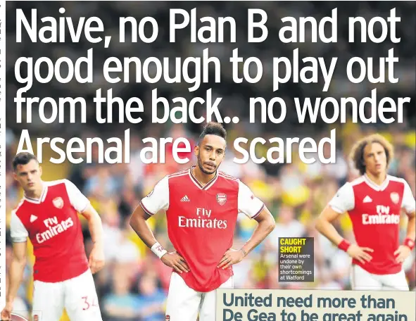  ??  ?? Arsenal were undone by their own shortcomin­gs at Watford