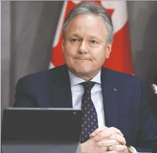  ?? JUSTIN TANG/THE CANADIAN PRESS ?? The sight of former governor Stephen Poloz joining a few corporate boards so soon after leaving the Bank of Canada can only contribute to that feeling of distrust, says Kevin Carmichael.