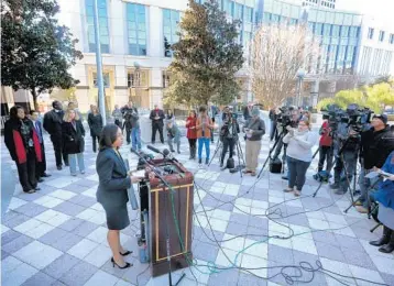  ?? JOE BURBANK/STAFF PHOTOGRAPH­ER ?? Gov. Rick Scott removes Orange-Osceola State Attorney Aramis Ayala from accused cop killer Markeith Loyd’s case after she said at the Orange County Courthouse that she won’t pursue the death penalty in his or any cases during her tenure.