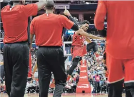  ?? ASSOCIATED PRESS FILE PHOTO ?? Toronto Raptors guard Kyle Lowry has been more willing to shoot from well beyond the three-point arc and it’s paying off, as evidenced by his .422 three-point percentage.