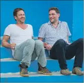  ?? Photograph: Chris Watt. ?? Gerard Butler and Magnus MacFarlane­Barrow in Liberia.