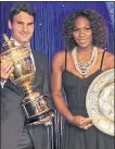  ??  ?? A familiar picture. Roger and Serena as Wimbledon champions