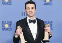  ?? THE ASSOCIATED PRESS ?? For Oscar-winning composer Justin Hurwitz, it’s been a long ride from dreaming up the musical La La Land with his old college roommate Damien Chazelle, to becoming the toast of Hollywood.