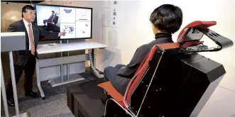  ??  ?? A machine that calculates ideal seat dimensions based on a user’s physique