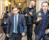  ?? CP PHOTO ?? Ontario Progressiv­e Conservati­ve Leader Patrick Brown leaves Queen’s Park after a press conference in Toronto on Wednesday.