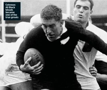  ??  ?? Colossus: All Black Meads became one of the true greats