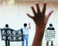  ?? AP ?? Una protesta en Hong Kong contra China en la que se insiste en las «cinco demandas de la discordia»