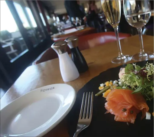  ?? PICTURE GORDON TERRIS ?? Trio of salmon at the Tower Restaurant at the National Museum Scotland in Edinburgh