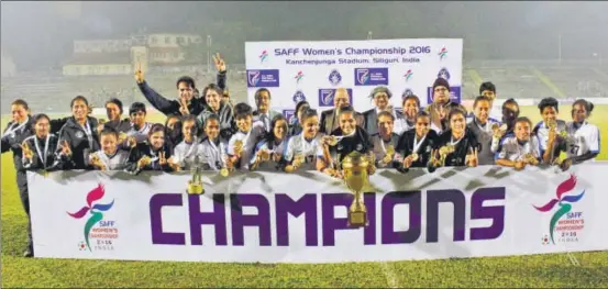  ?? AIFF ?? While the Indian men’s football team has benefitted from internatio­nal outings to reach the top 100 in world rankings, the women have slumped with few matches in the last few years.