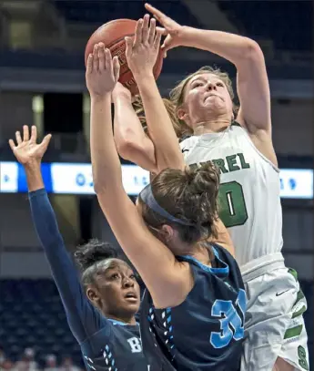  ?? Steph Chambers/Post-Gazette ?? Laurel's Regan Atkins was an all-section selection last year as a freshman after averaging 12.6 points per game.