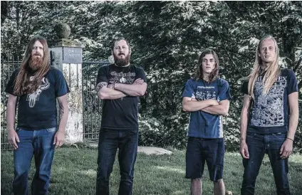  ??  ?? Vancouver metal band Anciients’ new album, Heart of Oak, has been hyped in Guitar World magazine, much to the delight of guitarist/ vocalist Kenny Cook, who says he’s ‘ got this massive box that probably weighs about 400 pounds full of Guitar World...
