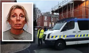  ?? Chris Gee ?? ●● Police on Knowsley Street near Falinge Park after the shooting and (inset) Patricia Dean