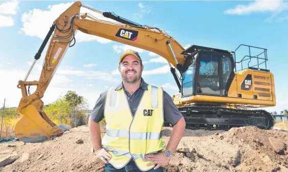  ?? WORK IT: Brett Lenz, Hastings Deering sales manager for hydraulic excavators. Diggers are in demand because of many infrastruc­ture projects. Picture: SHAE BEPLATE ??