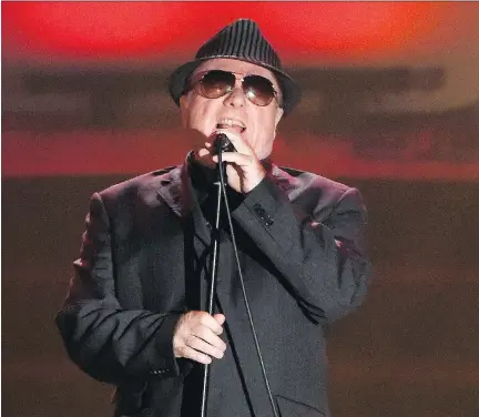  ?? EVAN AGOSTINI/THE ASSOCIATED PRESS/FILES ?? Musician Van Morrison proves to be a lot more convivial than his reputation suggests. But he’s resigned to the public perception of him being serious and unsmiling, saying, “... the label will never go away.”