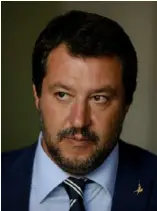  ?? KEYSTONE ?? Il ministro dell’Interno Salvini