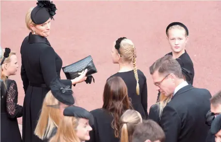  ?? ?? Zara Tindall, daughter of Princess Anne, among the mourners. Ref:134867-115