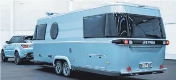  ?? FOTO: HYMER ?? Der Touring 820 mit seinen Panoramafe­nstern ist das neue Flaggschif­f von Eriba.