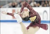  ?? Marcio Jose Sanchez Associated Press ?? MIRAI NAGASU performs in the short program at the U.S. Figure Skating championsh­ips.