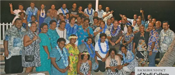  ?? Photo: Waisea Nasokia ?? Students of the Nadi College alumni at the Sailors Fiji Beach in Wailoaloa, Nadi.
