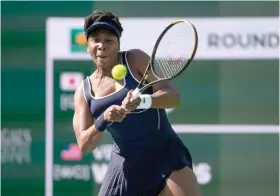  ?? ?? VENUS WILLIMAS, en su partido de ayer en Indian Wells.