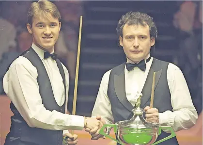  ?? ?? Legends Stephen Hendry and Jimmy White