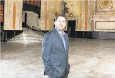  ?? CORY WEAVER ?? West Opera general director Mark Streshinsk­y, standing in his new permanent venue, says the 104-year-old Abandoned Train Station in Oakland offers “a crumbling, Miss Havisham’s train station feel.”