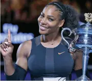  ??  ?? World no. 2 Serena Williams is expecting her first child.