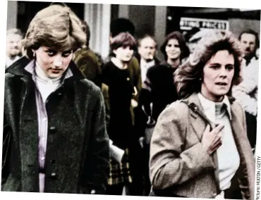  ??  ?? Neck and neck: Diana and Camilla at Ludlow races in 1980 where Charles was riding