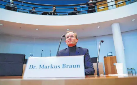  ?? FOTO: FABRIZIO BENSCH/AFP ?? Seit Sommer 2020 sitzt der frühere Wirecard-Chef Markus Braun in Untersuchu­ngshaft.