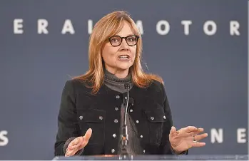  ??  ?? GESTIÓN EXITOSA. Mary Barra, Chairman y CEO global de GM