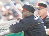  ?? Chris Carlson / Associated Press 2014 ?? Barry Bonds, who spent a week as a Giants instructor during spring training in 2014, will be back Wednesday with a more permanent position.