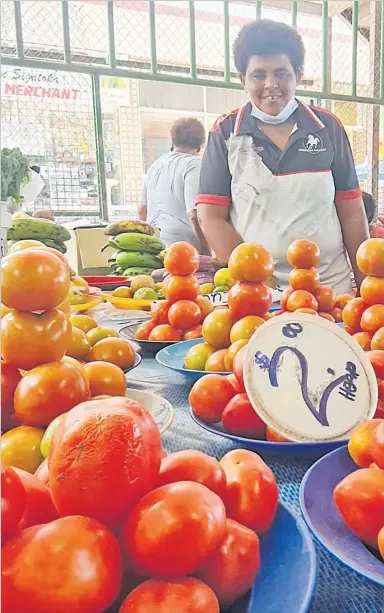  ?? Picture: SUPPLIED ?? Merewai Dorota’s cultivates her own vegetables and sells them at the Sigatoka Municipal Market.