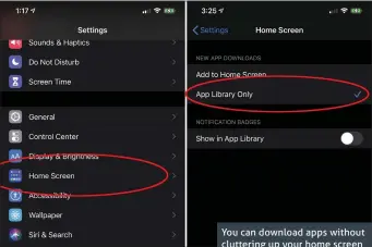  ??  ?? You can download apps without cluttering up your home screen