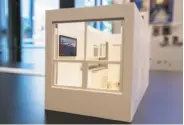 ?? Santiago Mejia / Special to The Chronicle ?? A scale model of the micro unit Panoramic Interests wants to build as supportive housing.