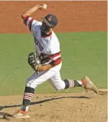  ?? WILL WEBBER THE NEW MEXICAN ?? Brandon Lucero was undefeated on the mound coming into Thursday’s Class 4A State Tournament quarterfin­als. He suffered his first loss in a 6-2 Bernalillo victory that ended the Cardinals’ season.