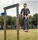  ?? JOHN KIRKANDERS­ON ?? Paddy Chapman, pictured preparing for a MacRoberts­on Shield event in 2013, is the new world associatio­n croquet champion.