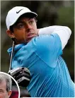  ??  ?? SWINGING BY: Rory McIlroy