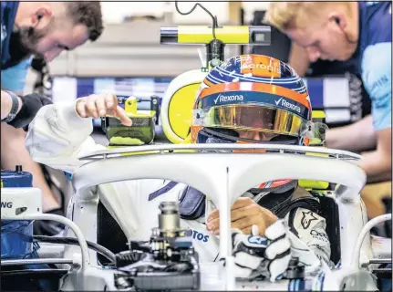  ?? FINE-TUNING: Epa/srdjan Suki ?? Polish Formula One driver Robert Kubica of Williams seen here during the first practice session of the Abu Dhabi Formula One Grand Prix last year, will have to wait just a little bit longer before he can get out on the track to kick off the team’s 2019 season.Picture: