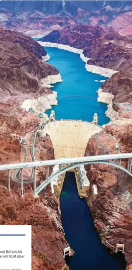  ?? FOTO: ISTOCK/LPETTET ?? Architekto­nisches Meisterwer­k: der Hoover Damm an der Grenze von Nevada zu Arizona.