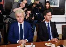  ?? GETTY ?? Geert Wilders (l.) und Mark Rutte haben sich wenig zu sagen.