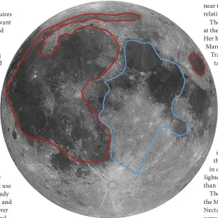  ??  ?? The basketball player (red) and Lady of the Moon (blue) make for surprising­ly good navigation­al aids