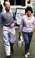  ??  ?? Richard and Barbara Mosse on their honeymoon in Guernsey in 1954. Below, Richard and Barbara Mosse on their 50th wedding anniversar­y.