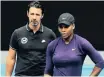  ?? Serena Williams and Patrick Mouratoglo­u ??